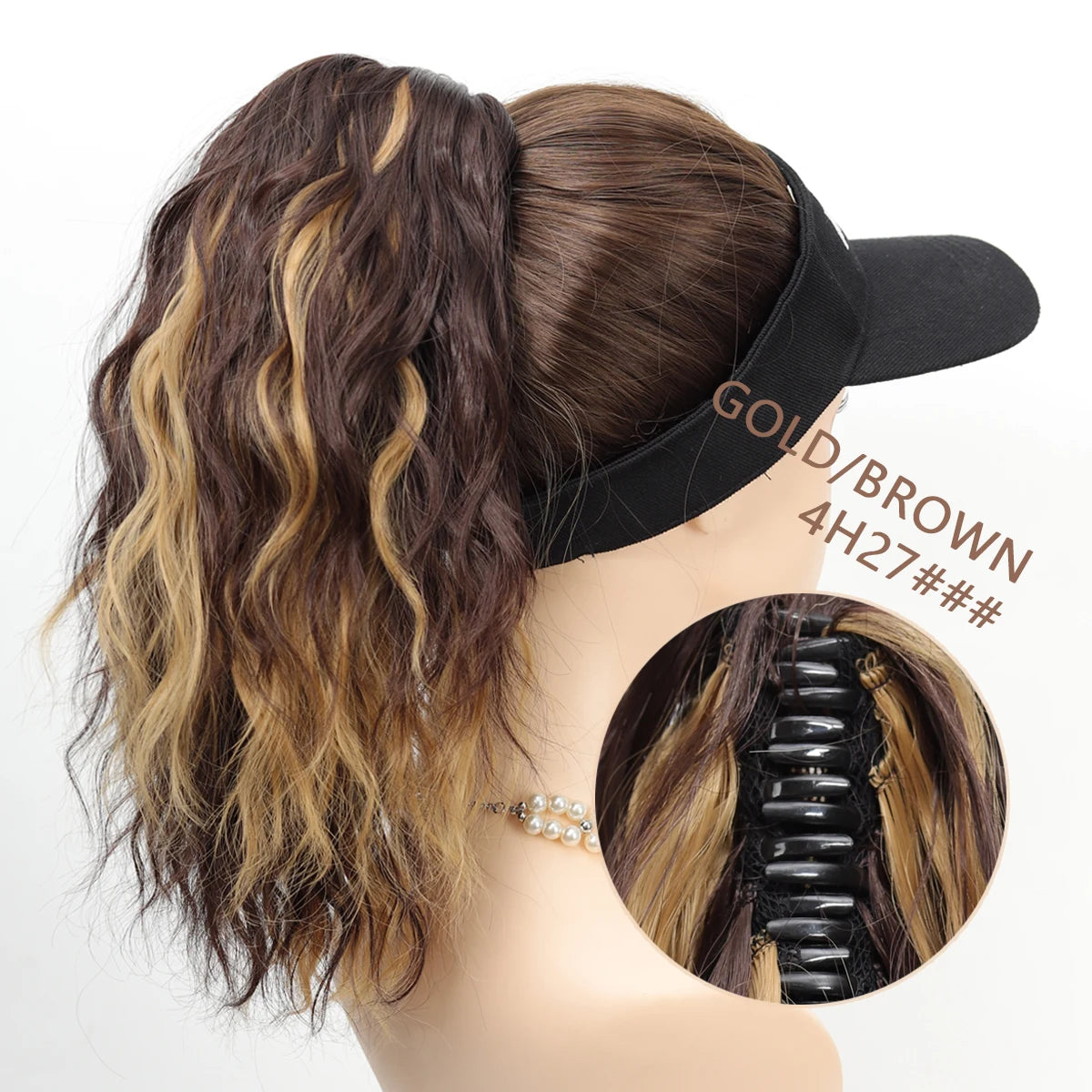Frosted Water Wave Clip In Ponytail Hair Extension For Women