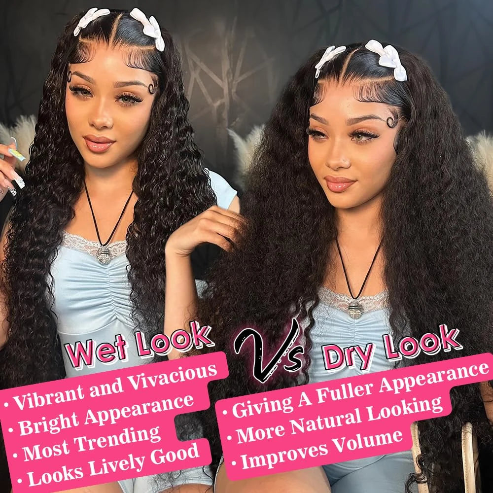 Glueless Deep Wave Human Hair Wig for Women