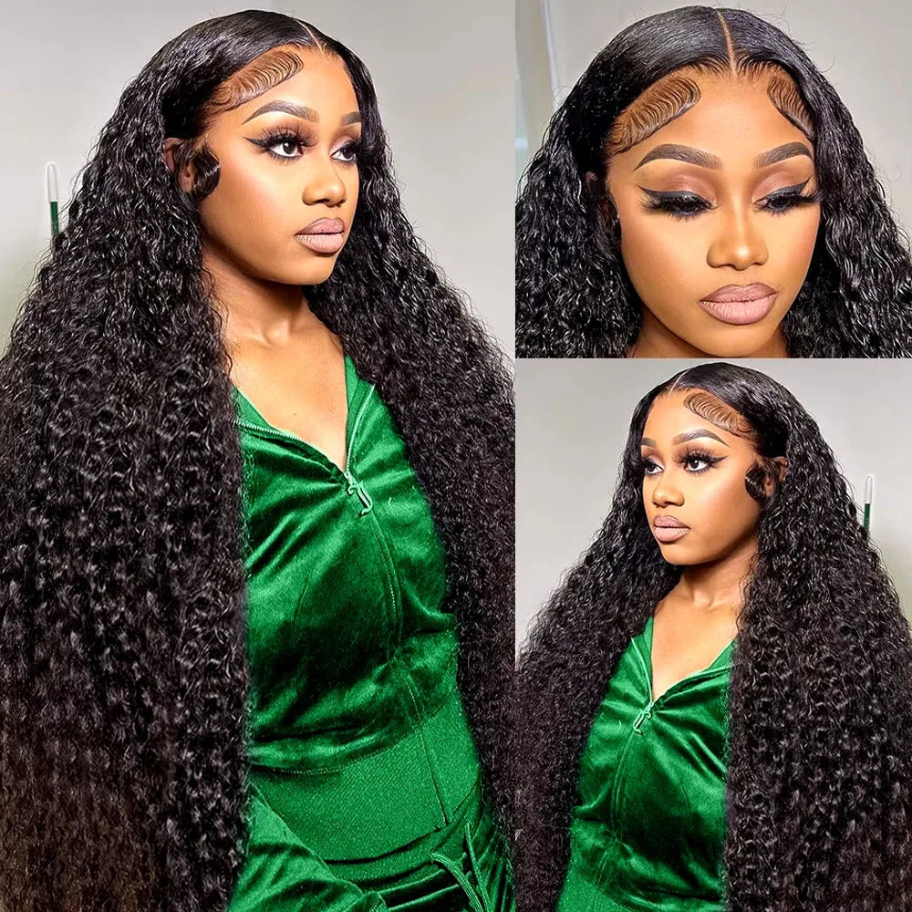 Long Jerry Curly Lace Front Human Hair Wig for Women