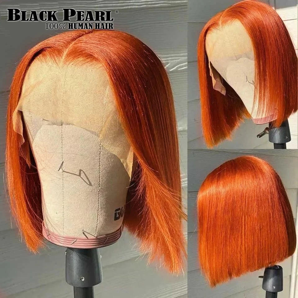 Glueless Brazilian Human Hair Transparent Lace Bob Wig For Women