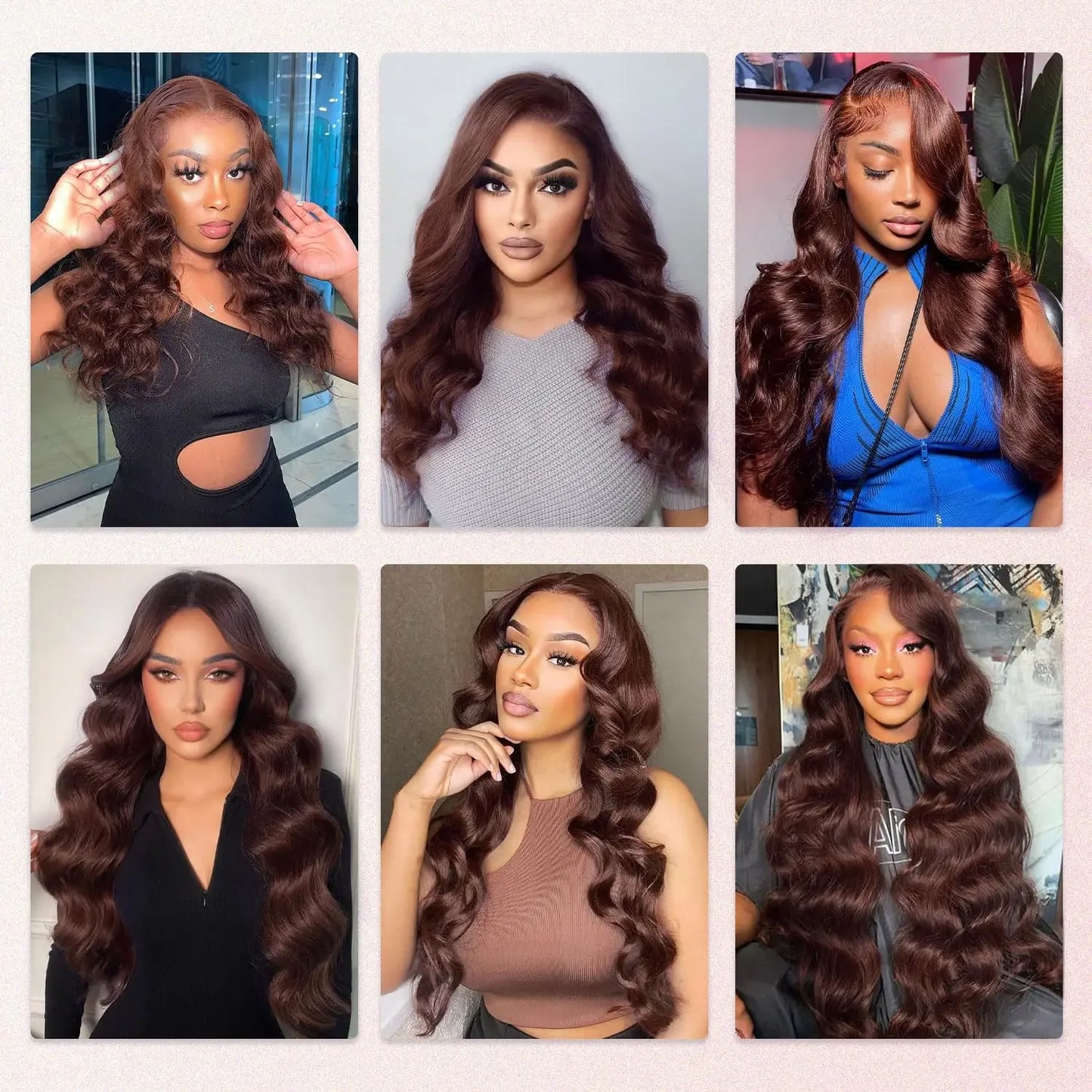Body Wave Chocolate Brown Lace Front Wig for Women