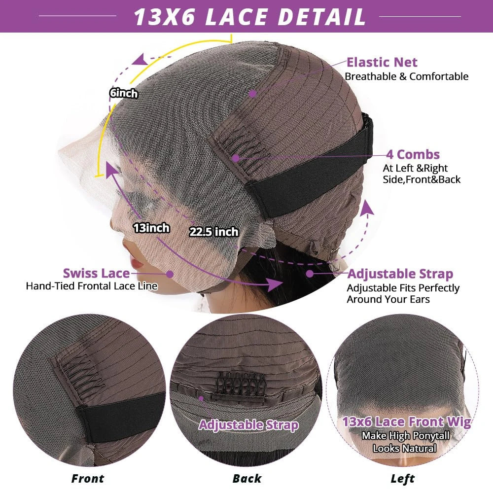 Curly Deep Wave Lace Front Brazilian Human Hair Wig for Women