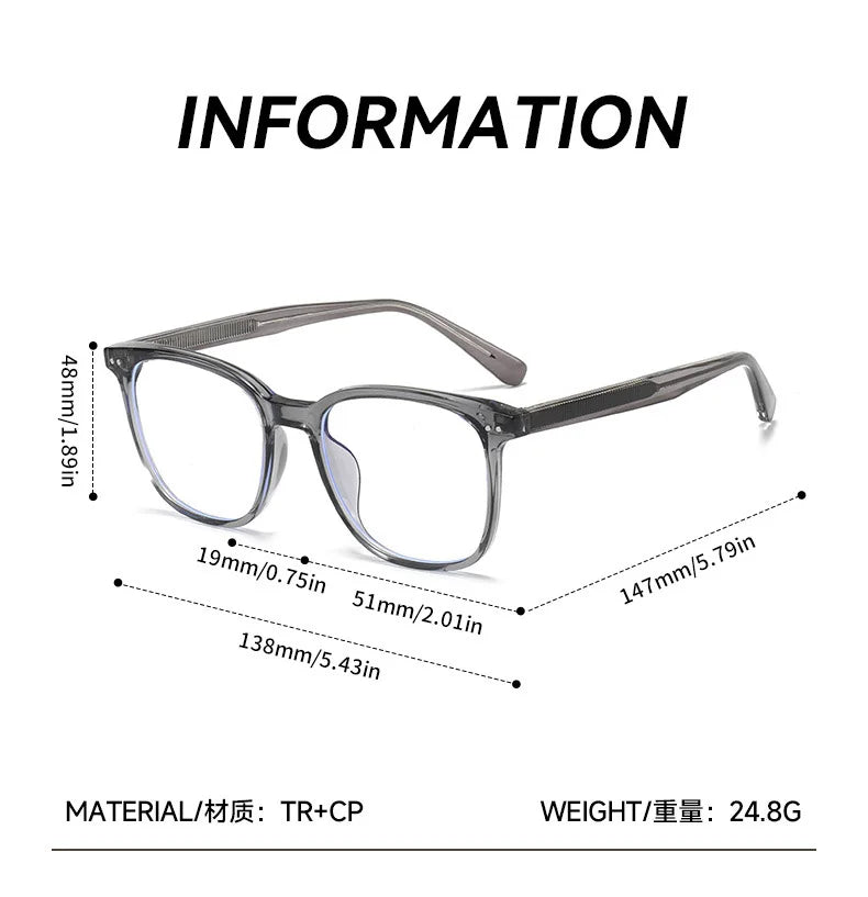 Vintage Square Blue Light Blocking Glasses for Women