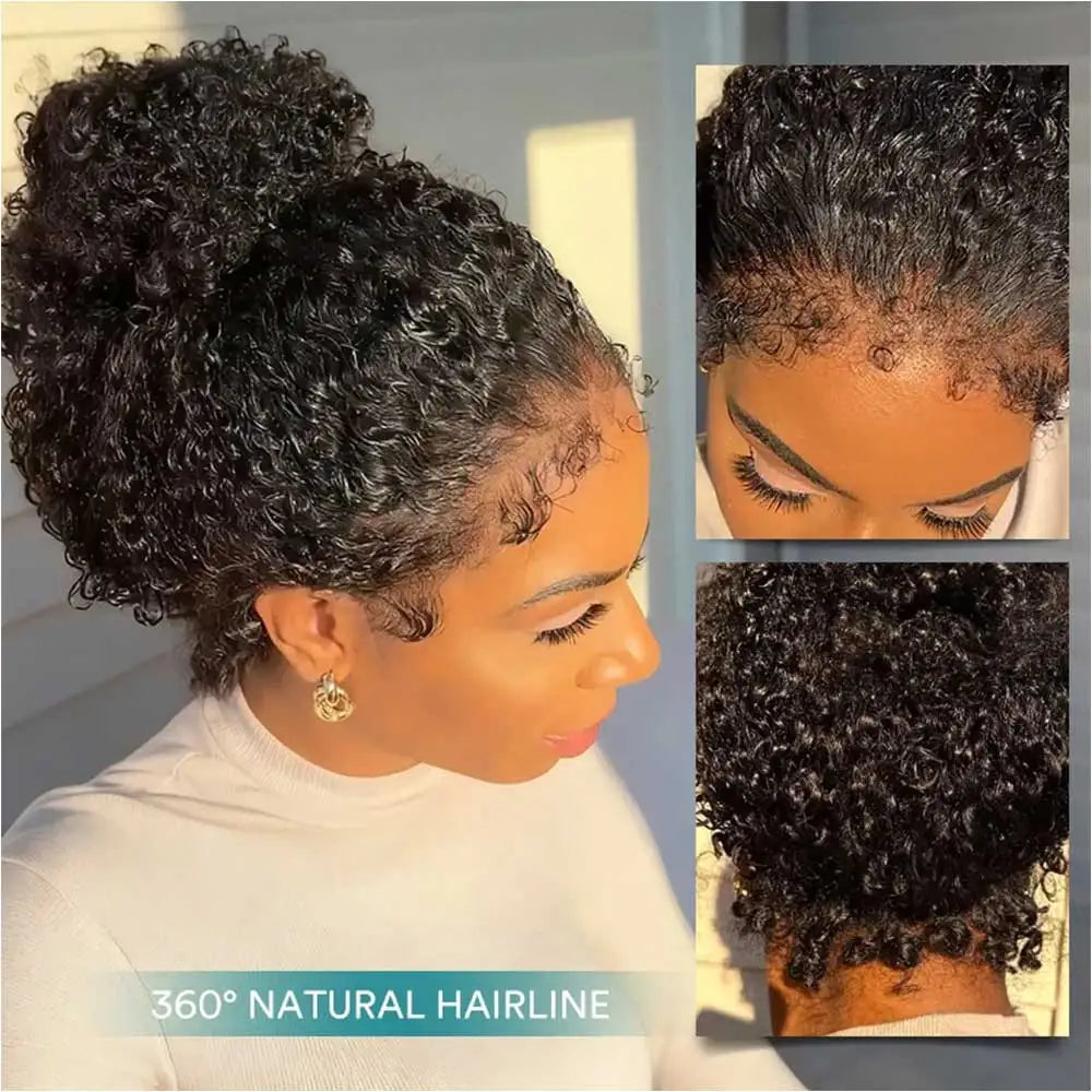 Deep Wave Glueless Human Hair Lace Wig With Baby Hair For Women