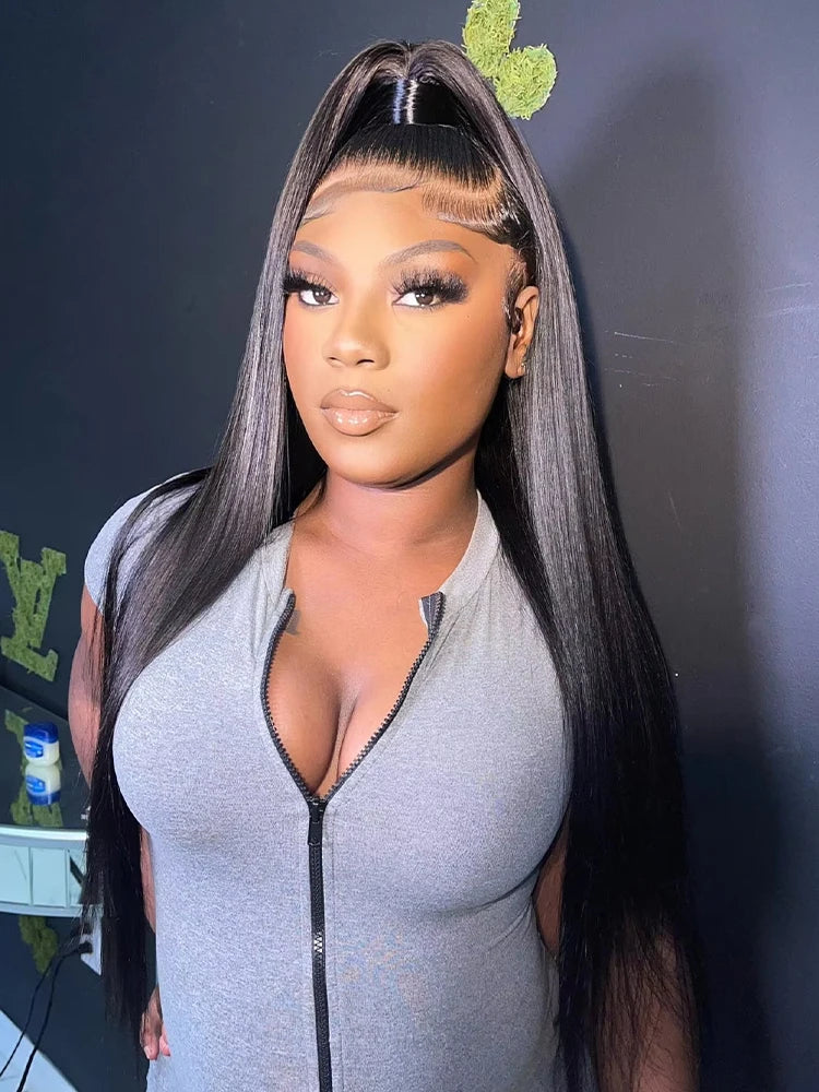 Brazilian Bone Straight Full Lace Human Hair Wig for Women