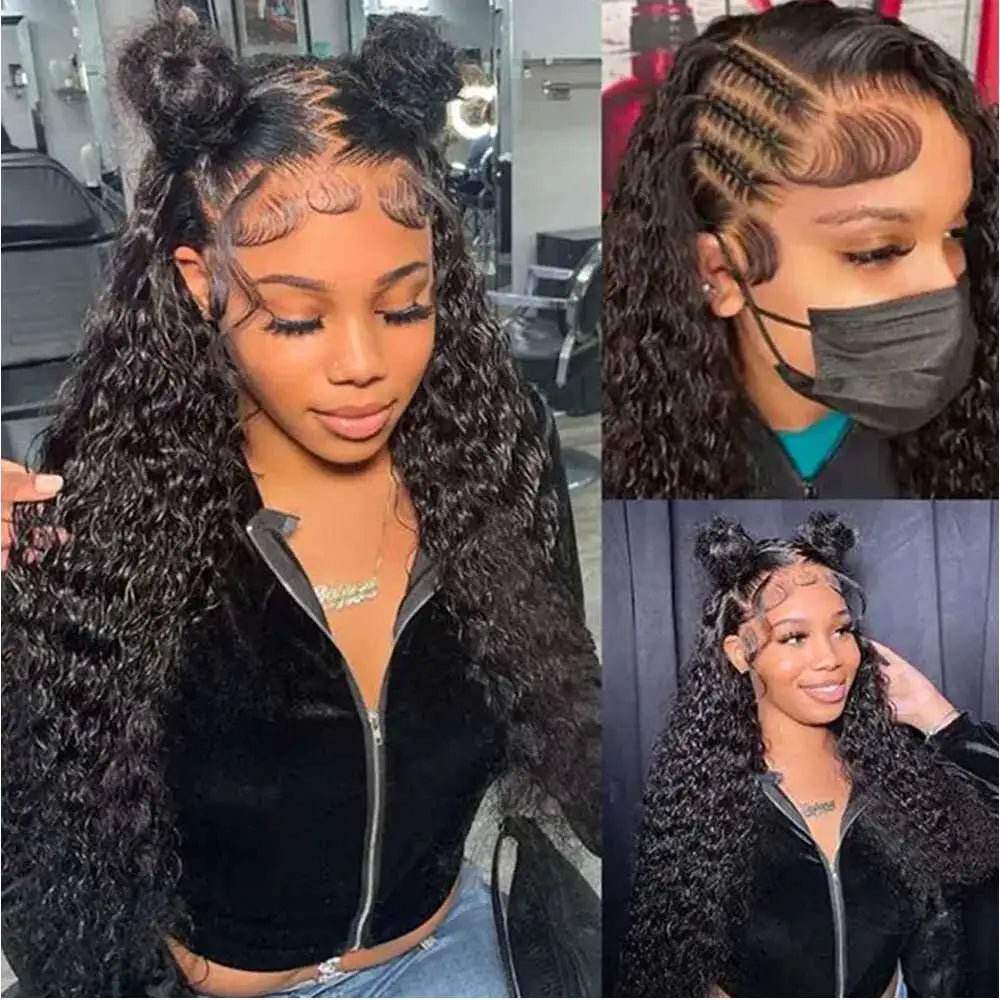 Glueless Deep Curly Brazilian Full Lace Wig For Women