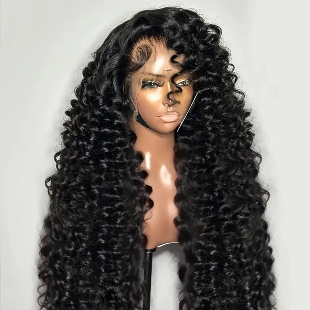 Curly Deep Wave Lace Front Brazilian Human Hair Wig for Women