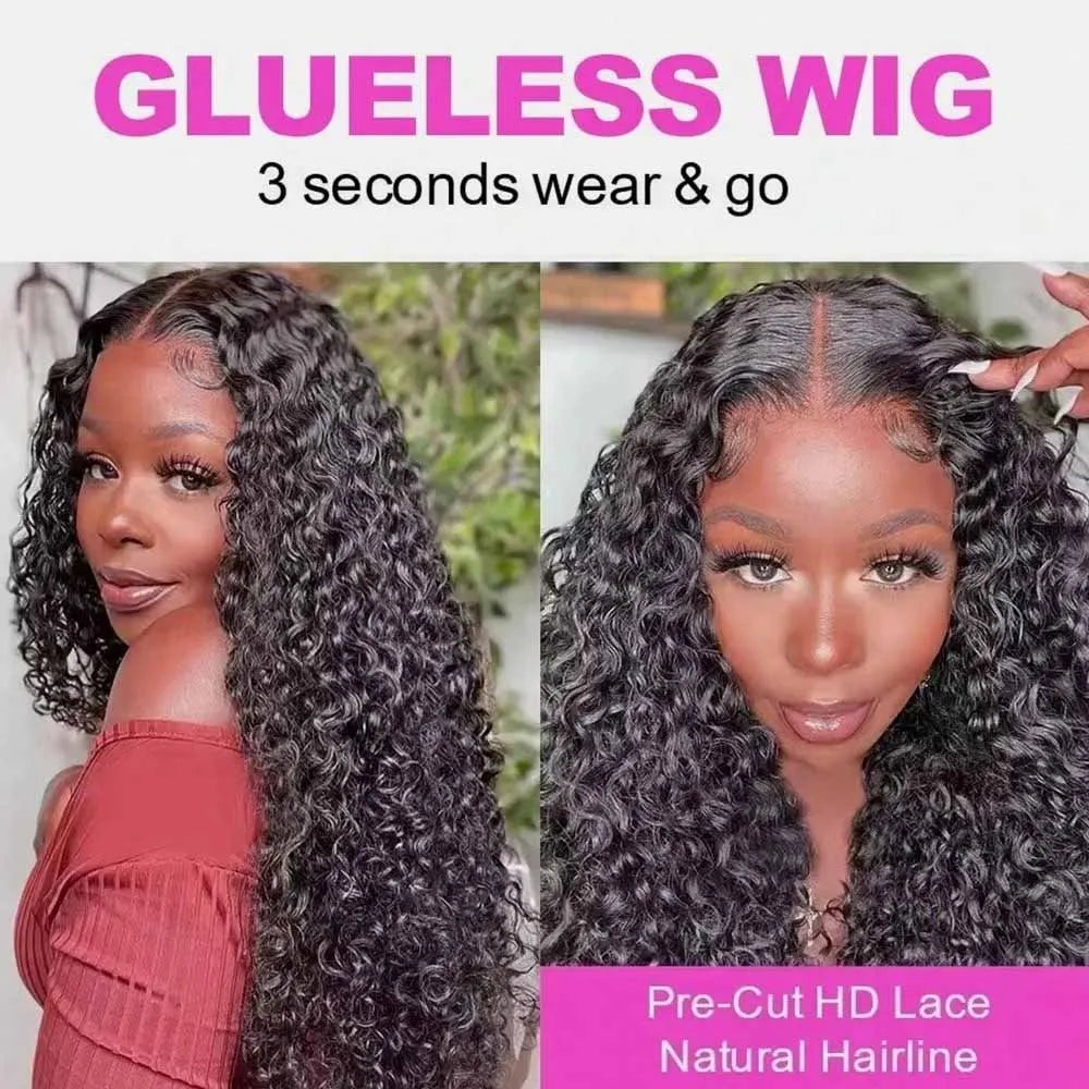 Glueless Deep Wave Human Hair Wig for Women