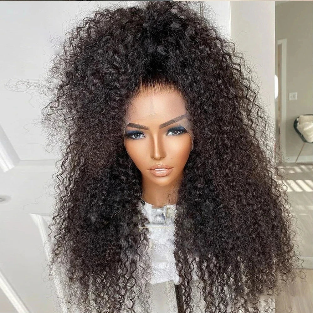 Deep Curly Transparent Lace Front Human Hair Wig for Women