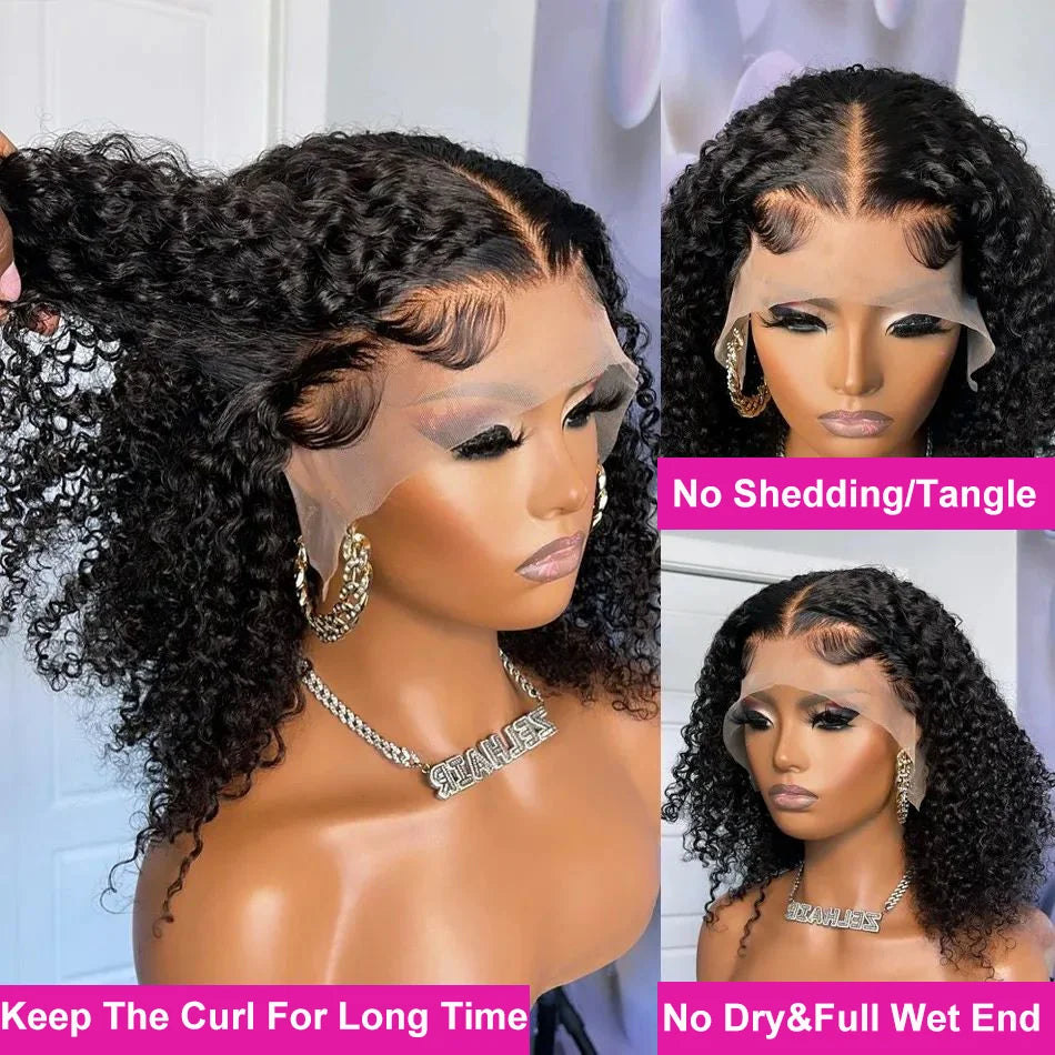 Deep Wave Bob Human Hair Lace Front Wig