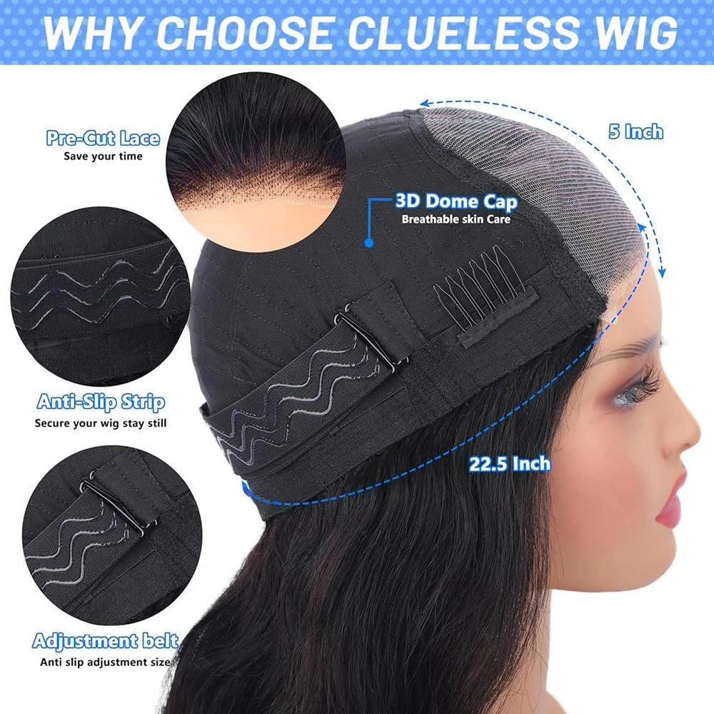 Bone Straight Brazilian Human Hair Lace Front Wig for Women