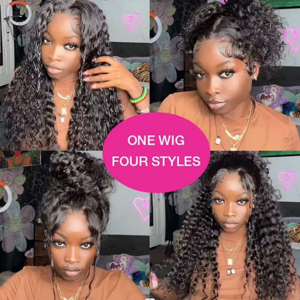 Glueless Deep Curly Brazilian Full Lace Wig For Women