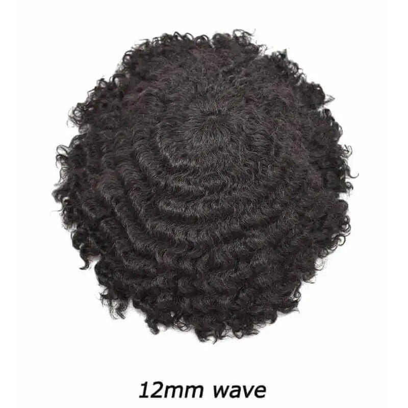 Natural Curly Remy Indian Human Hair Toupee for Women