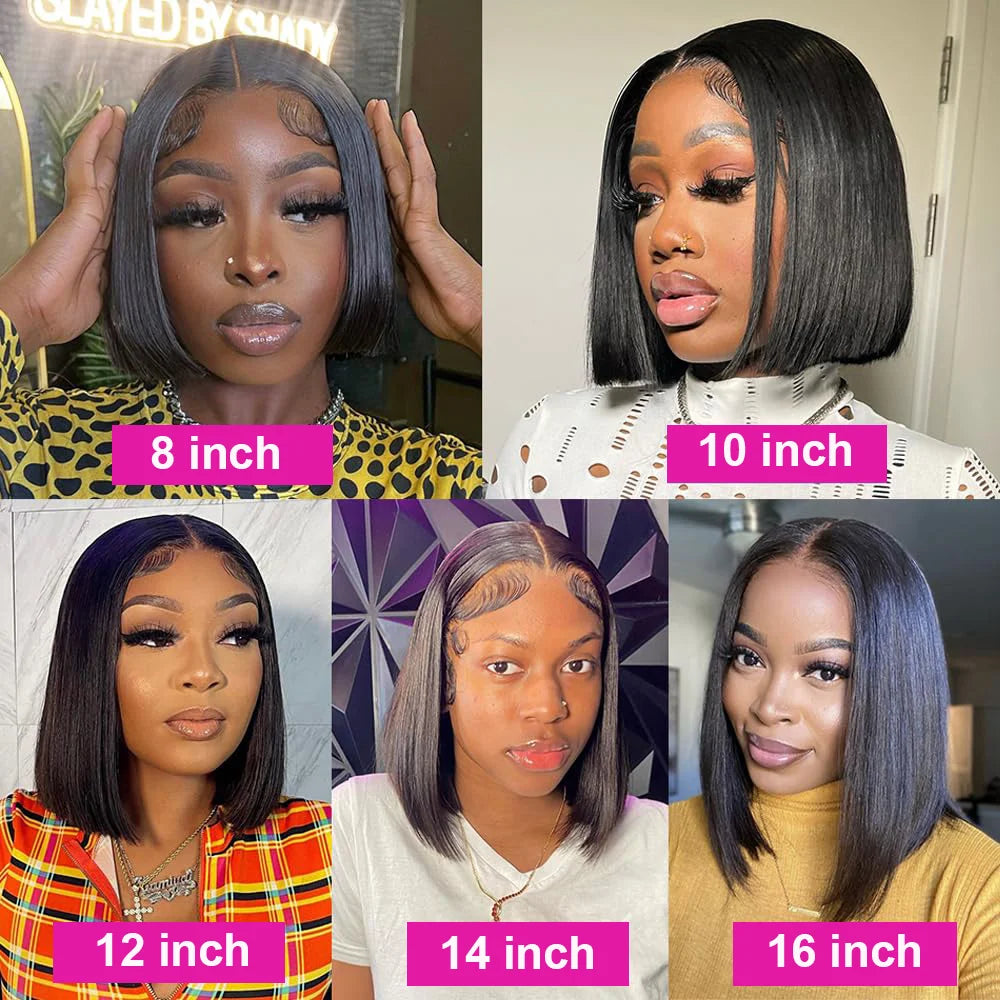 Straight Bob Human Hair Lace Front Wig