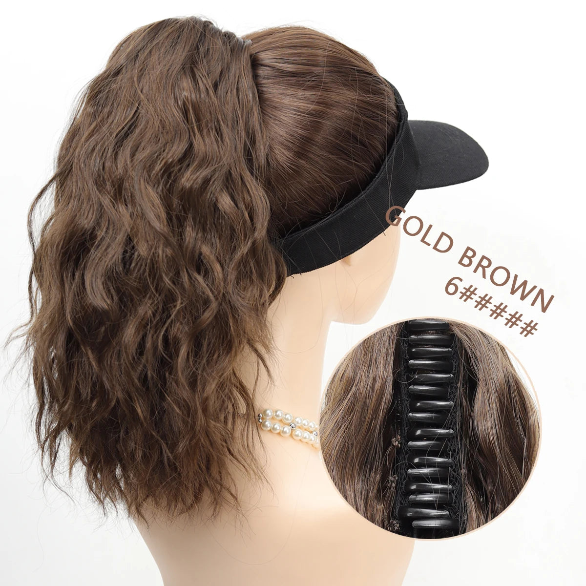 Frosted Water Wave Clip In Ponytail Hair Extension For Women