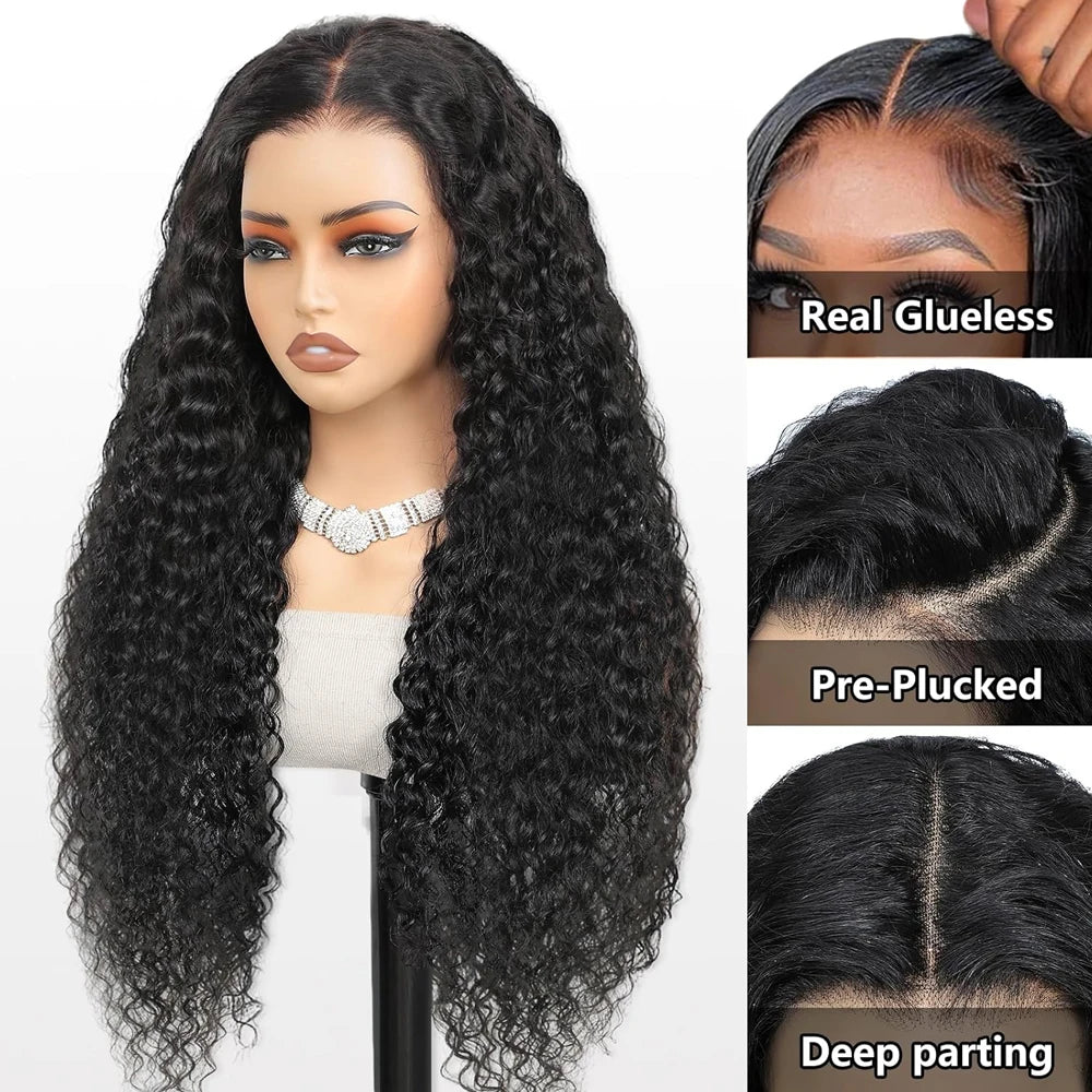Glueless Deep Wave Human Hair Wig for Women