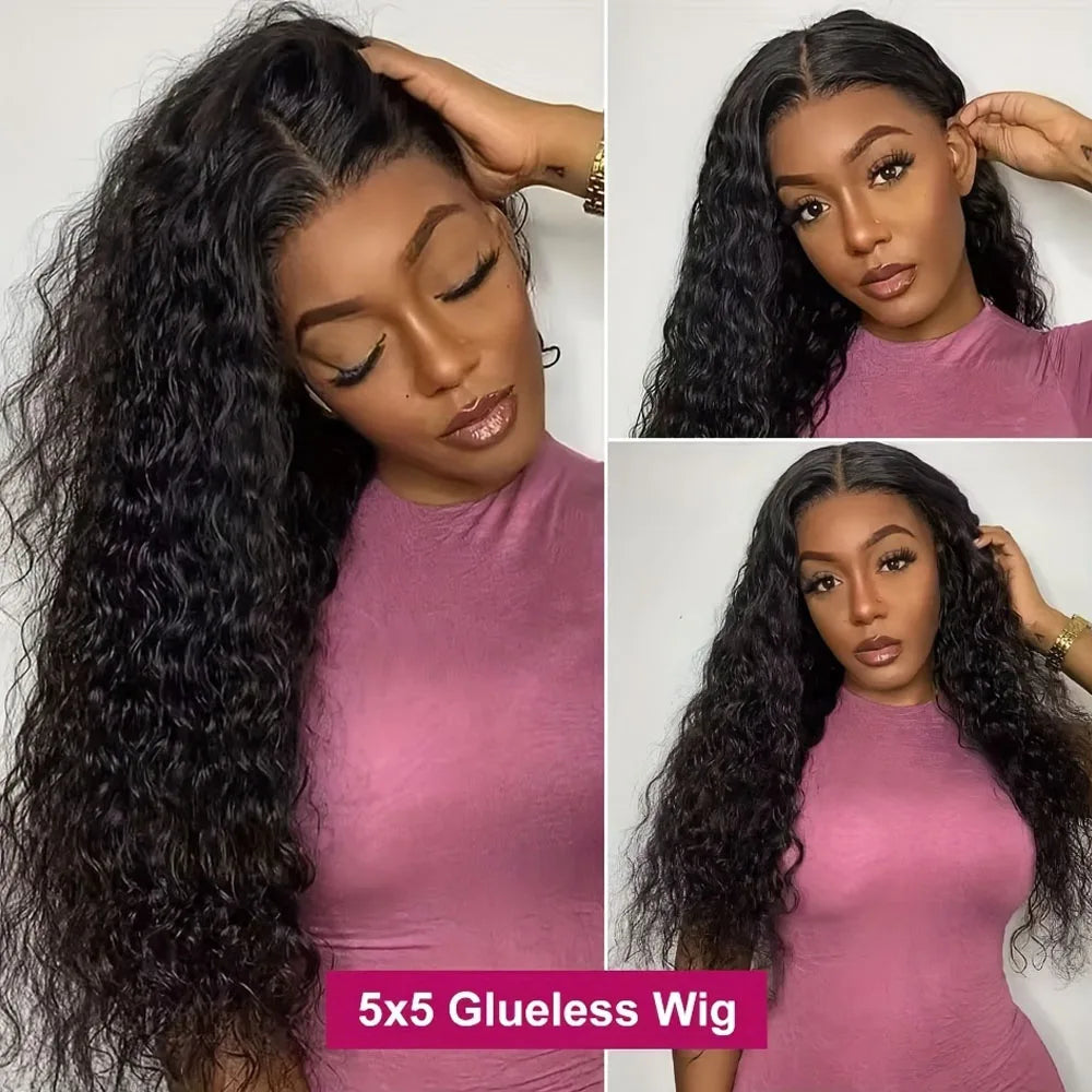 Glueless Deep Wave Human Hair Wig for Women