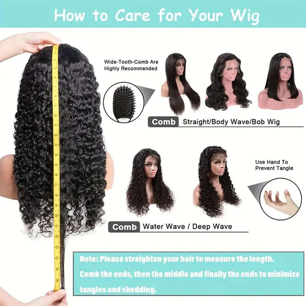 Deep Curly Wave Glueless Brazilian Human Hair Lace Wig For Women