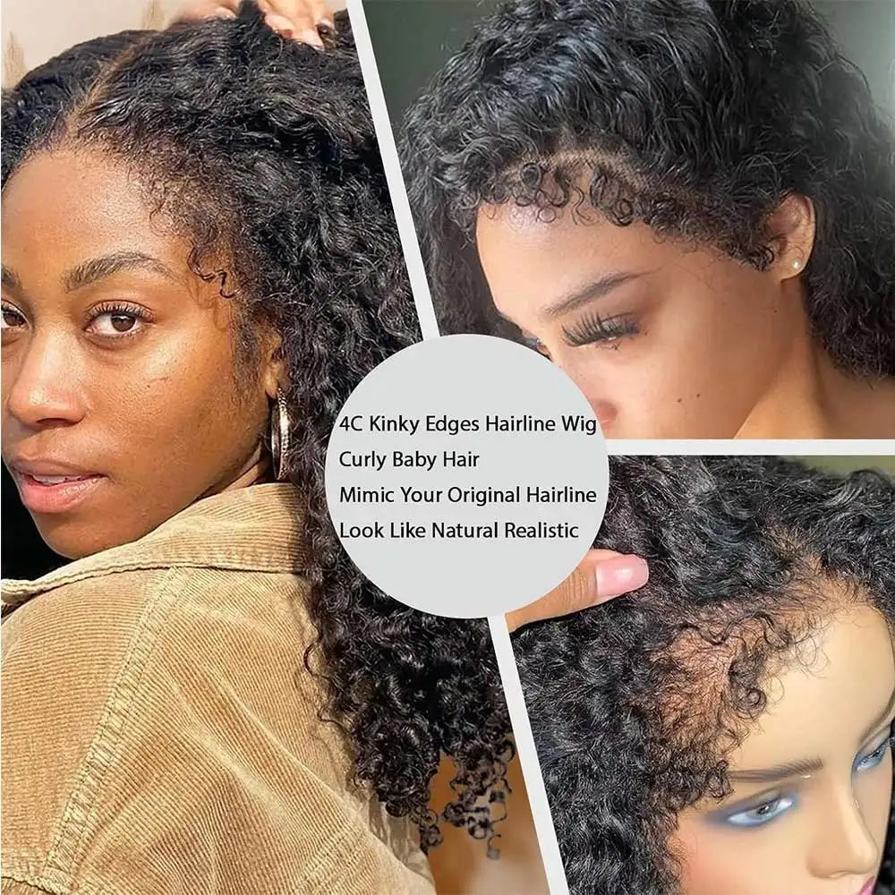 Deep Wave Glueless Human Hair Lace Wig With Baby Hair For Women