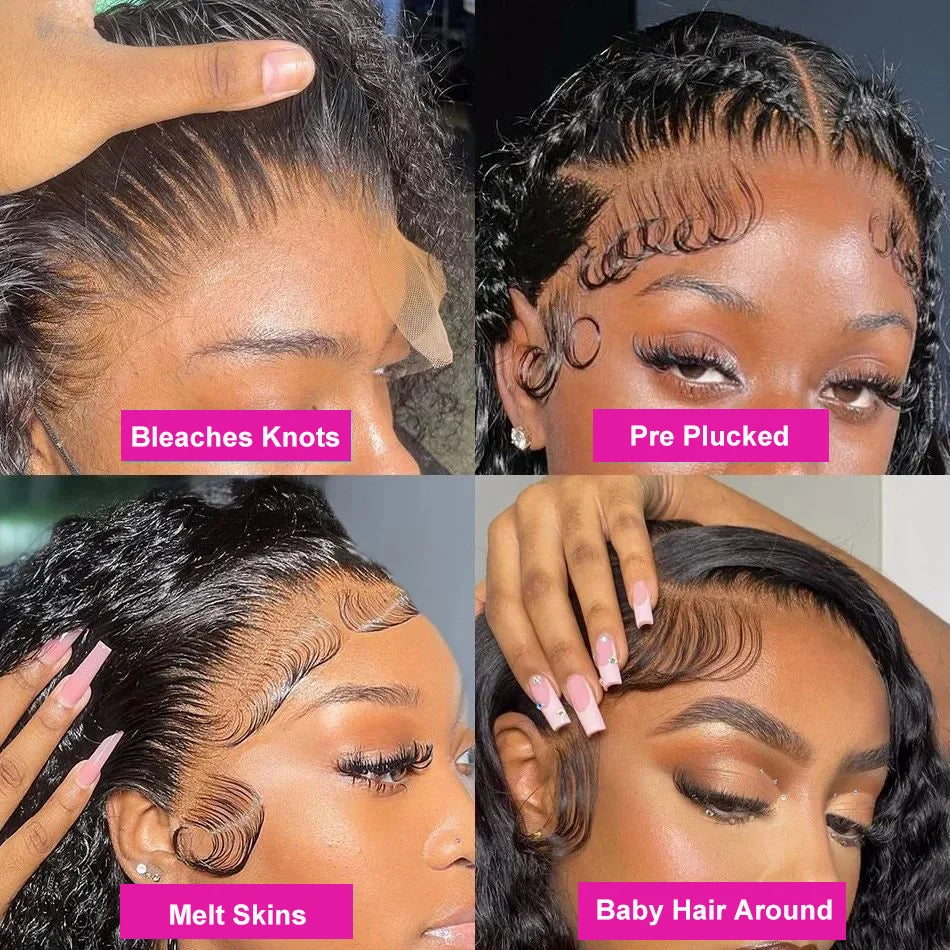 Deep Wave Bob Human Hair Lace Front Wig