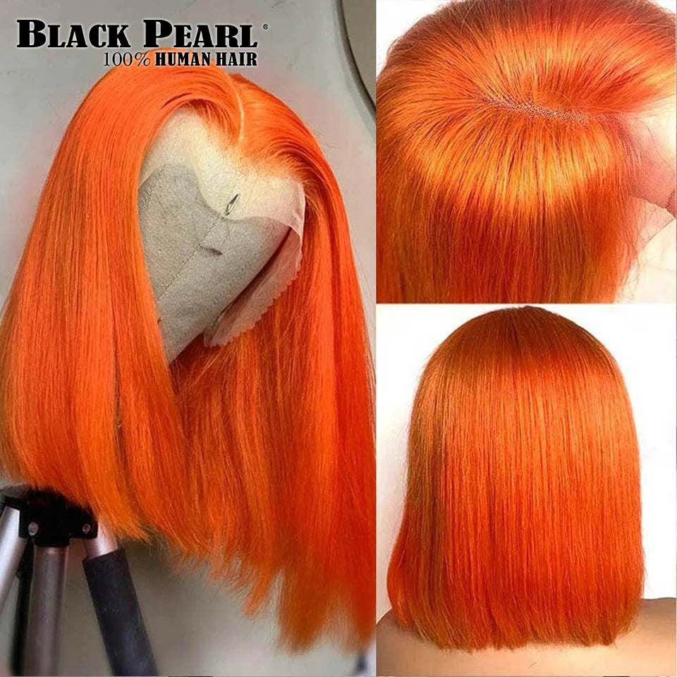 Glueless Brazilian Human Hair Transparent Lace Bob Wig For Women