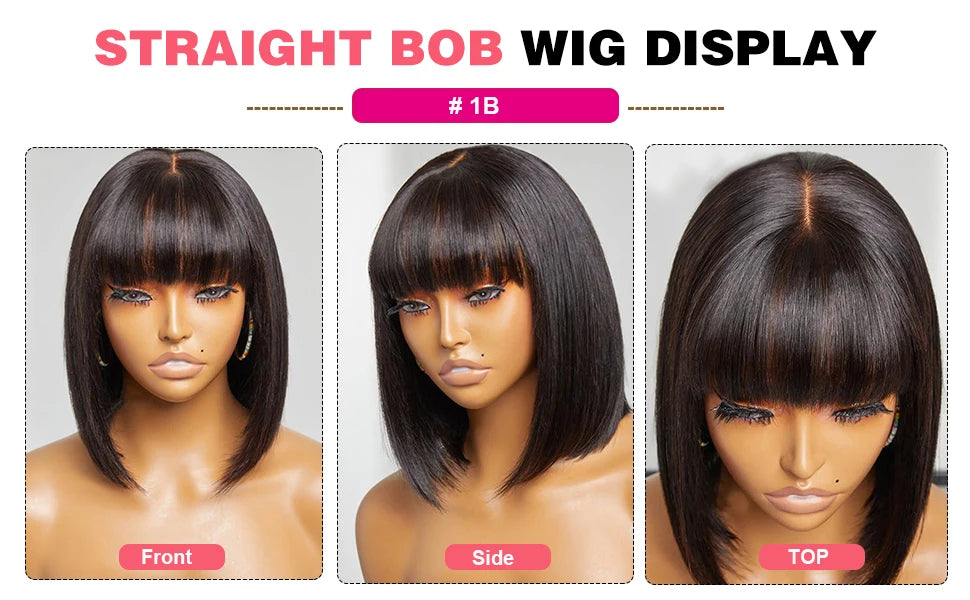 Highlight Blonde Glueless Lace Front Bob Wig for Women