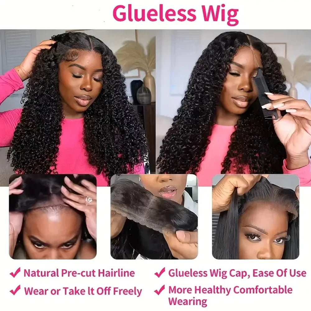 Glueless Deep Wave Human Hair Wig for Women