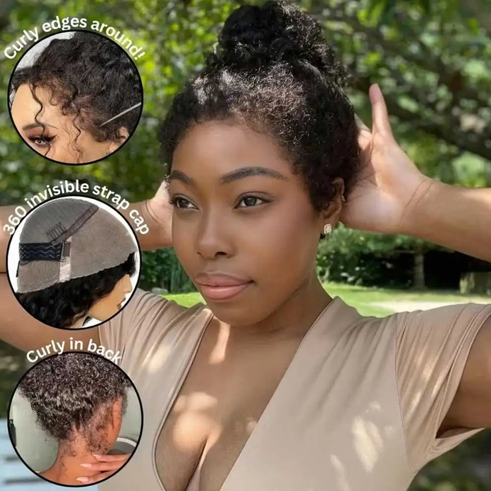 Deep Wave Glueless Human Hair Lace Wig With Baby Hair For Women