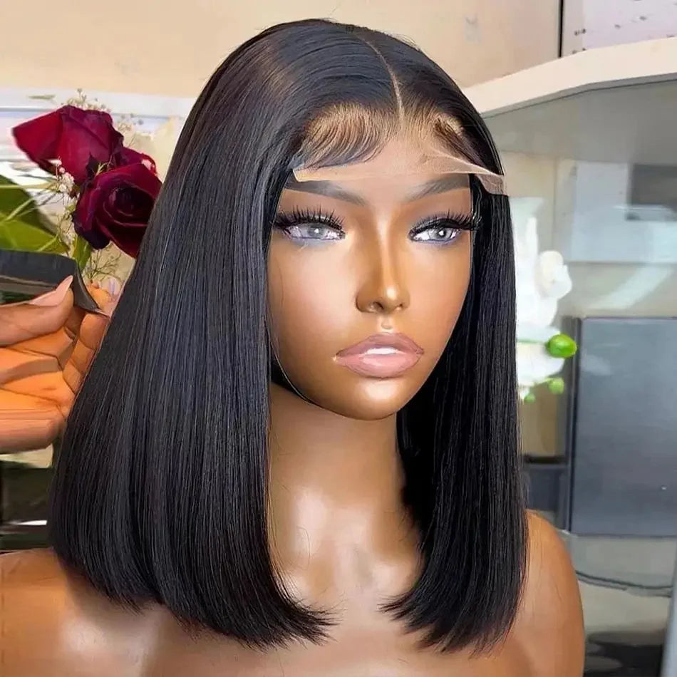 Transparent Glueless Lace Front Bob Wig for Women