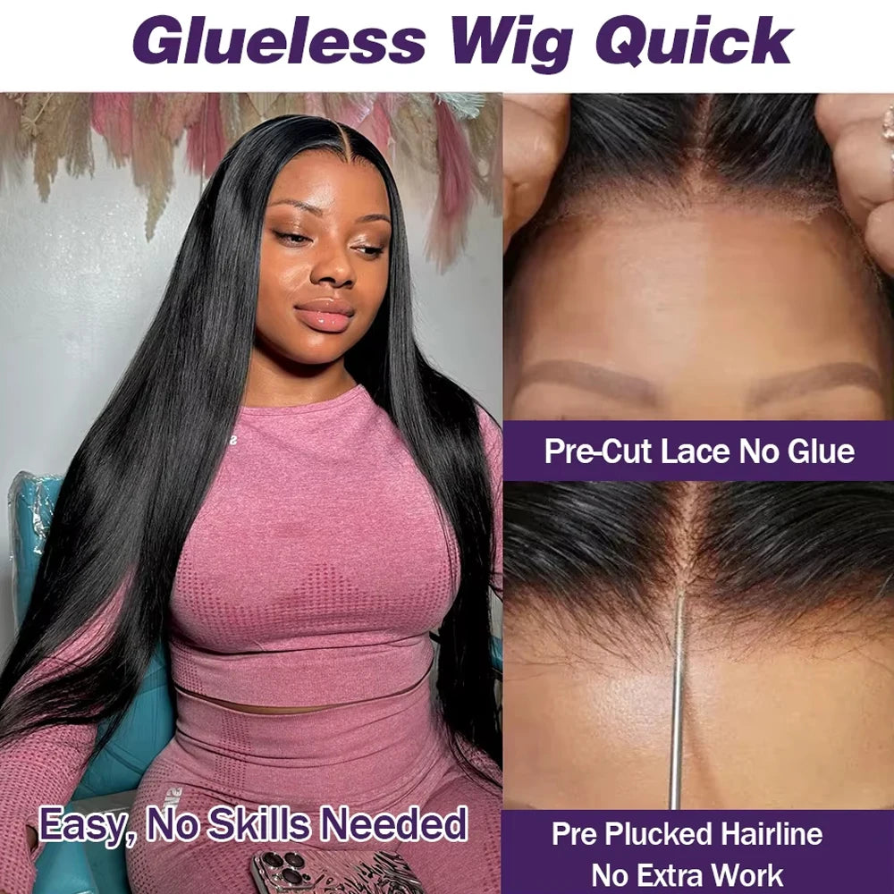 Bone Straight Brazilian Human Hair Lace Front Wig for Women
