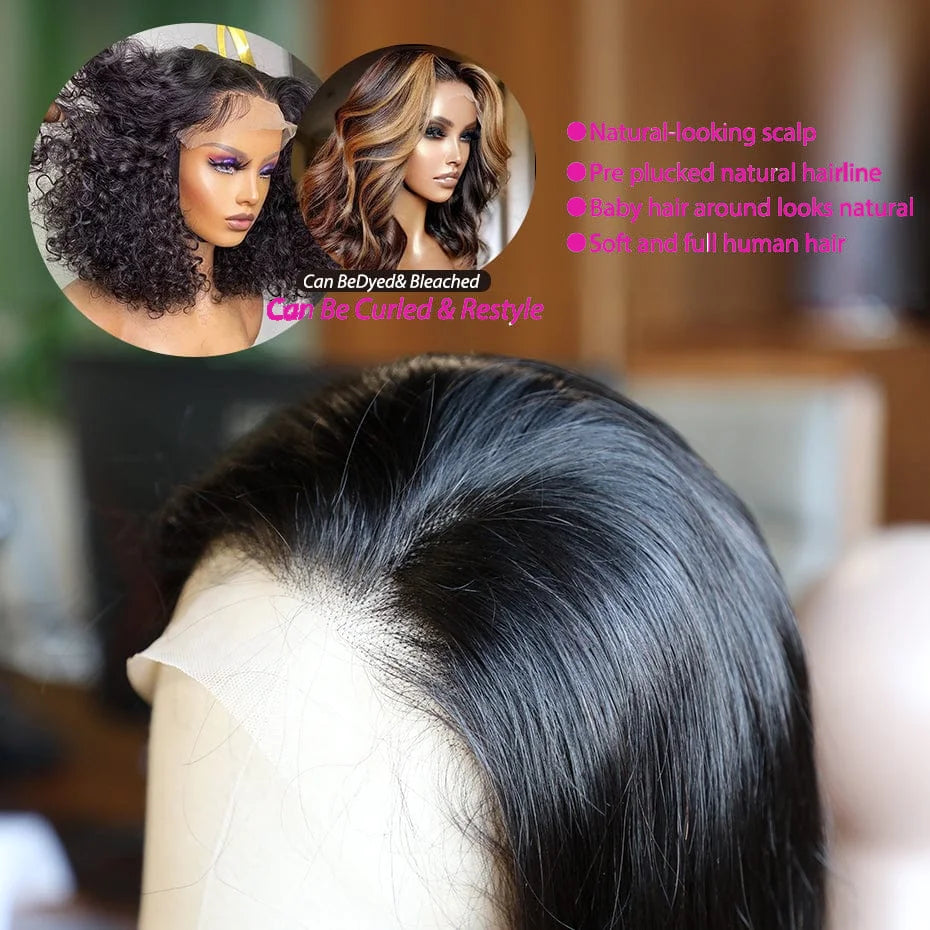 Straight Bob Human Hair Lace Front Wig