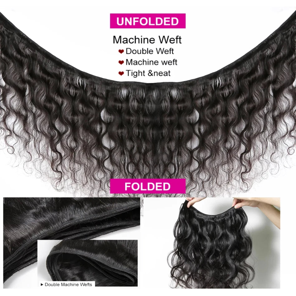 Raw Indian Body Wave Virgin Human Hair Bundles for Women