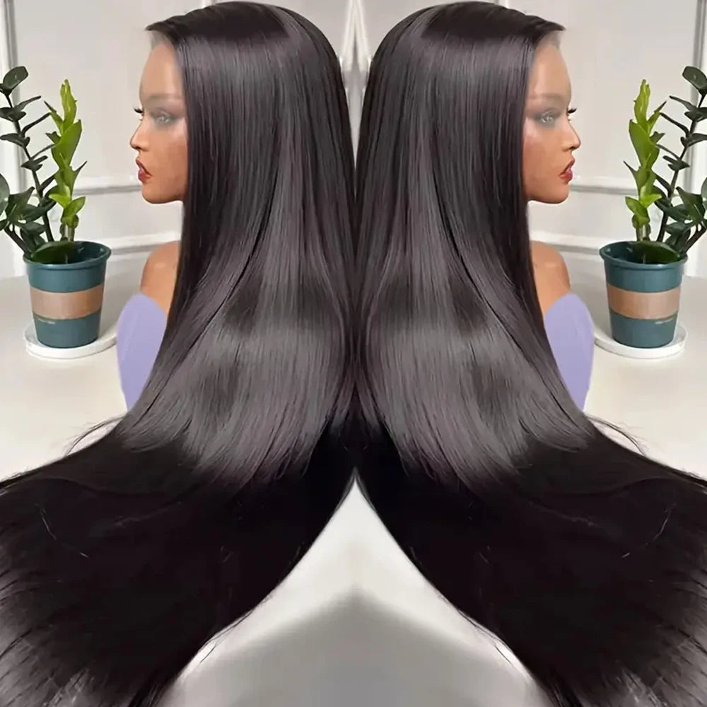 Bone Straight Brazilian Human Hair Lace Front Wig for Women
