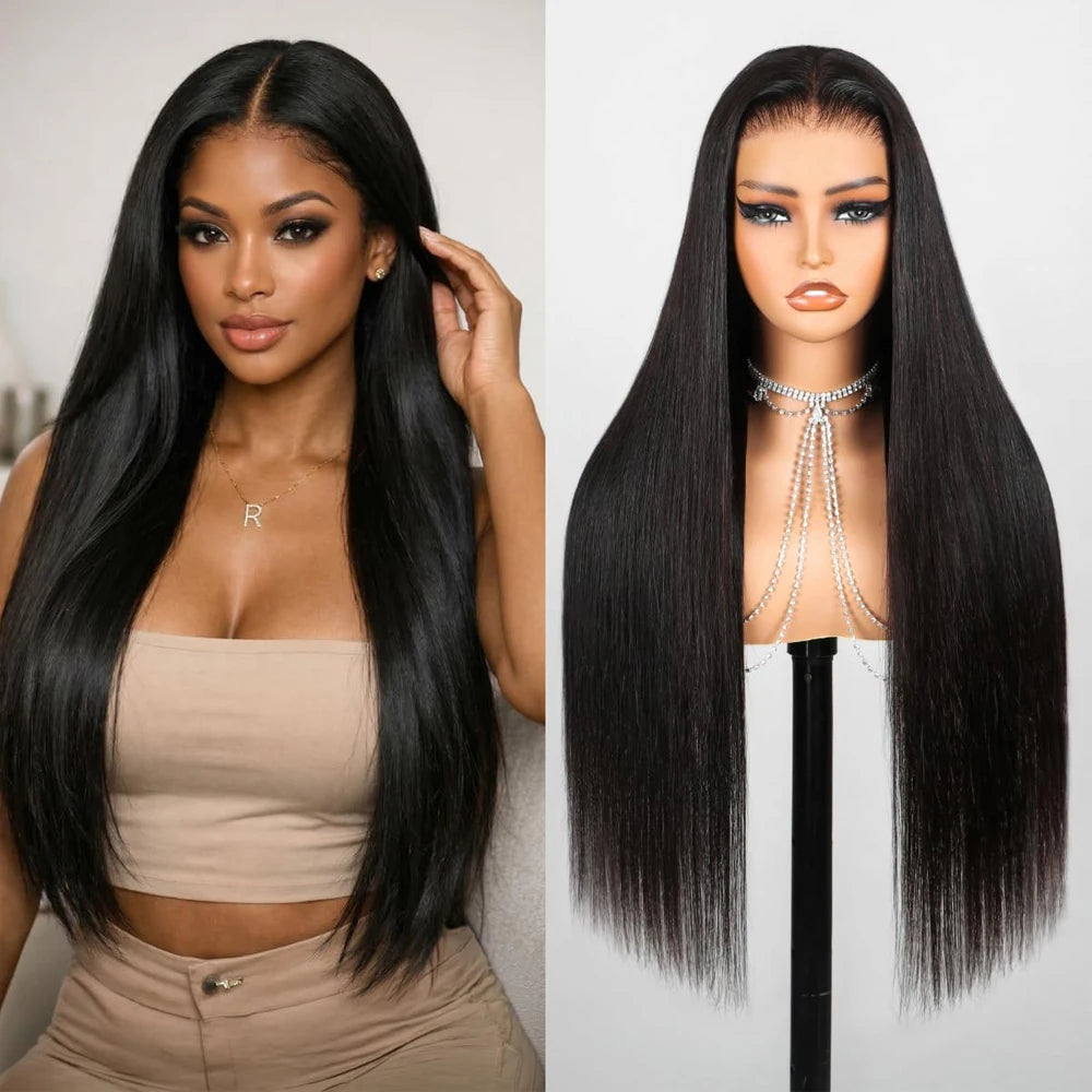 Glueless Straight Human Hair Lace Front Wig for Women