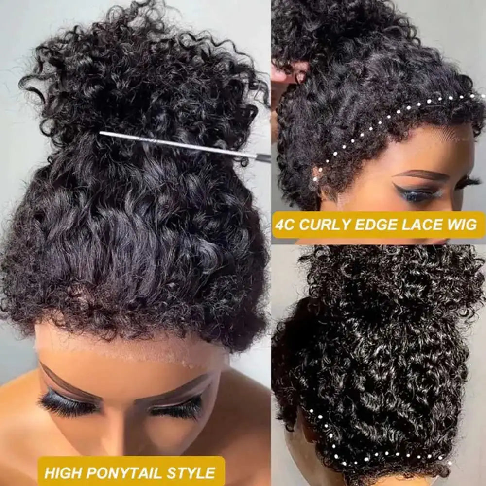 Deep Wave Glueless Human Hair Lace Wig With Baby Hair For Women