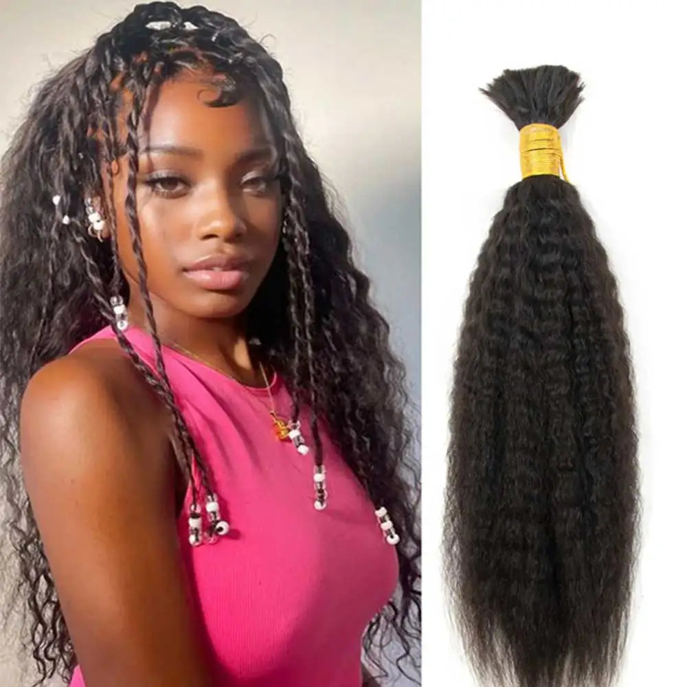 Kinky Straight Brazilian Braiding Human Hair for Women