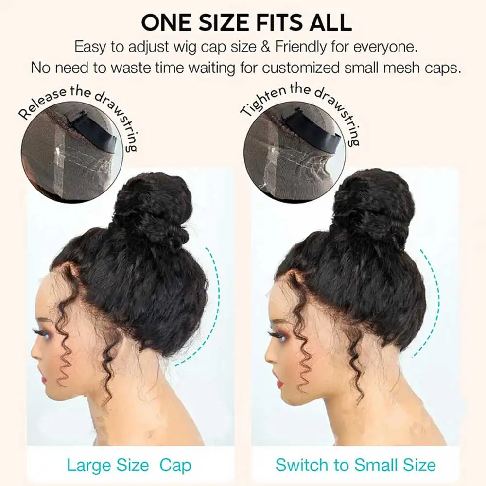 Deep Wave Glueless Human Hair Lace Wig With Baby Hair For Women