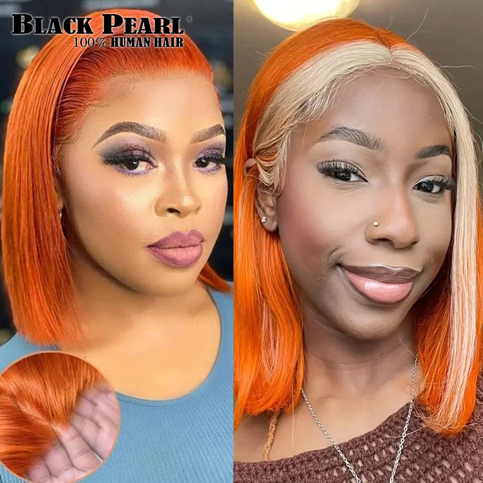 Glueless Brazilian Human Hair Transparent Lace Bob Wig For Women