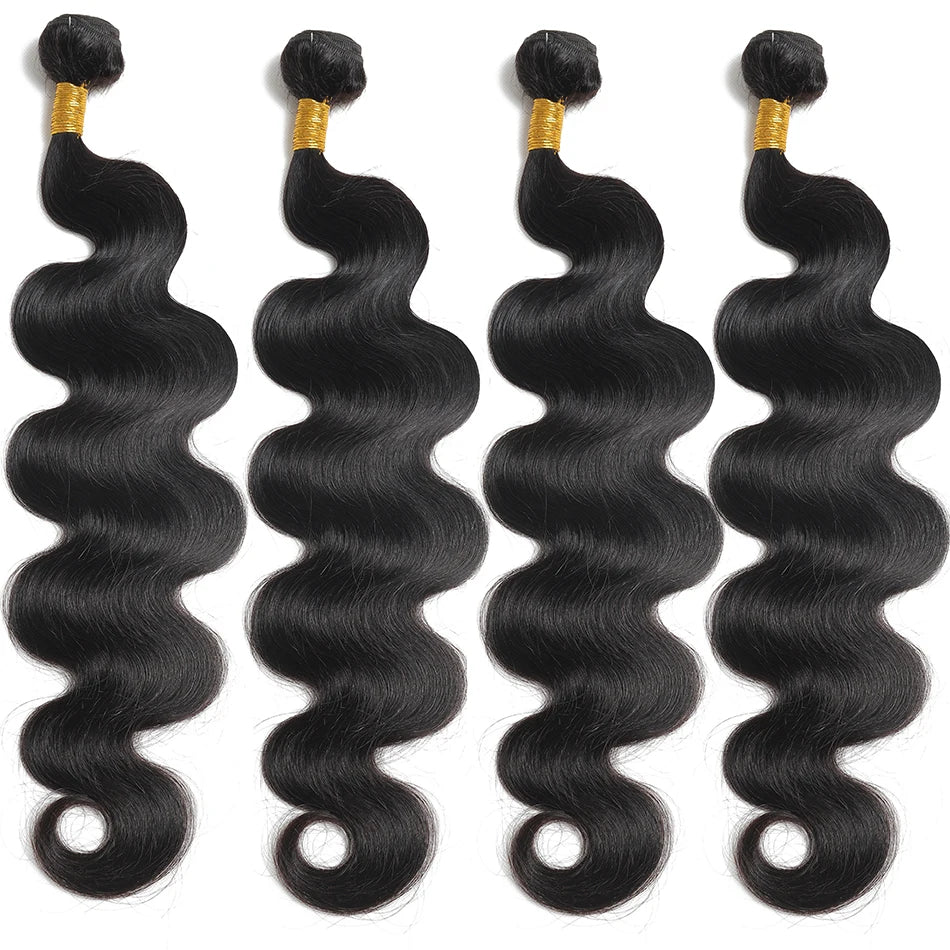 Raw Indian Body Wave Virgin Human Hair Bundles for Women