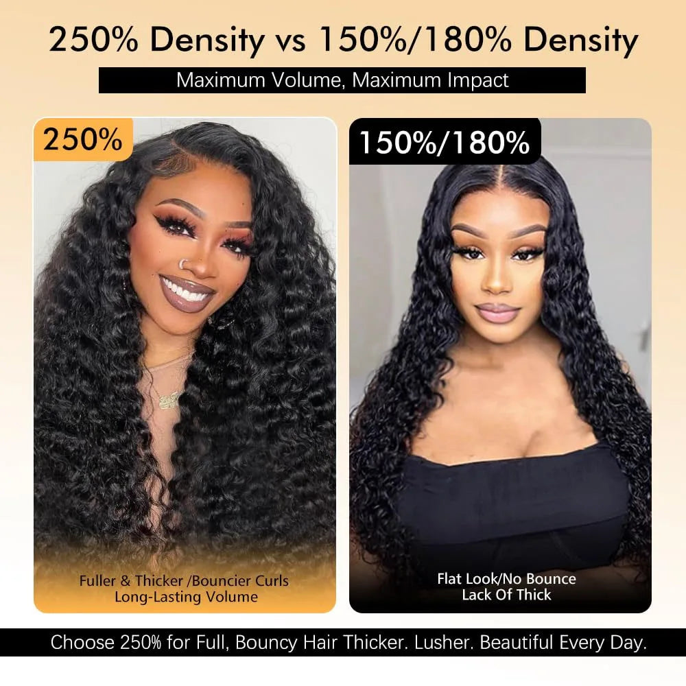 Glueless Deep Wave Human Hair Wig for Women