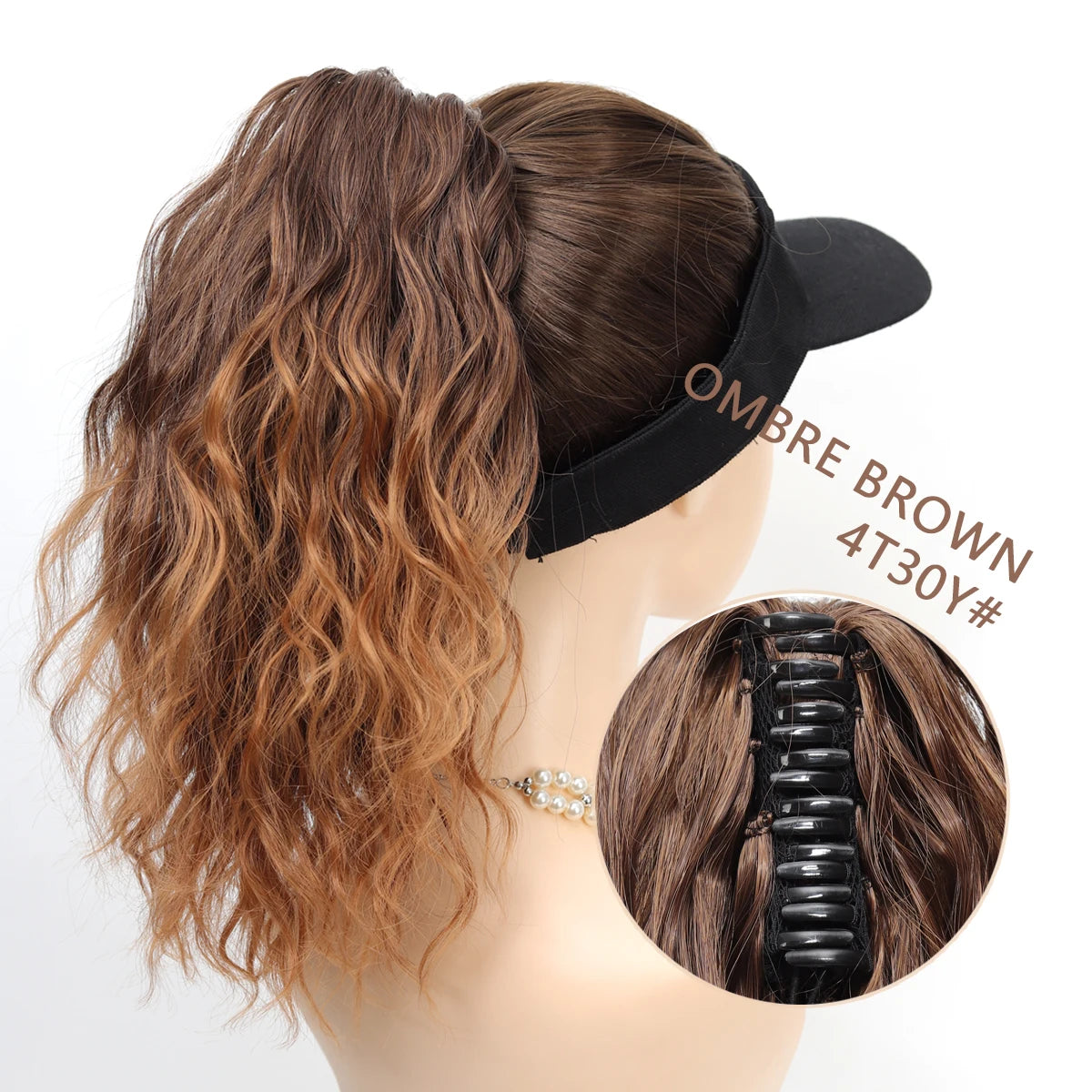 Frosted Water Wave Clip In Ponytail Hair Extension For Women