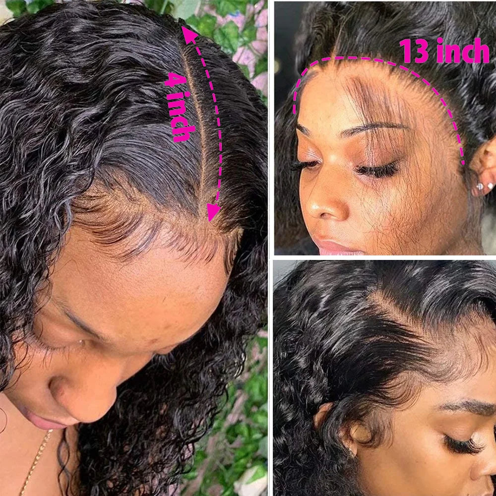 Deep Curly Human Hair Bob Wig