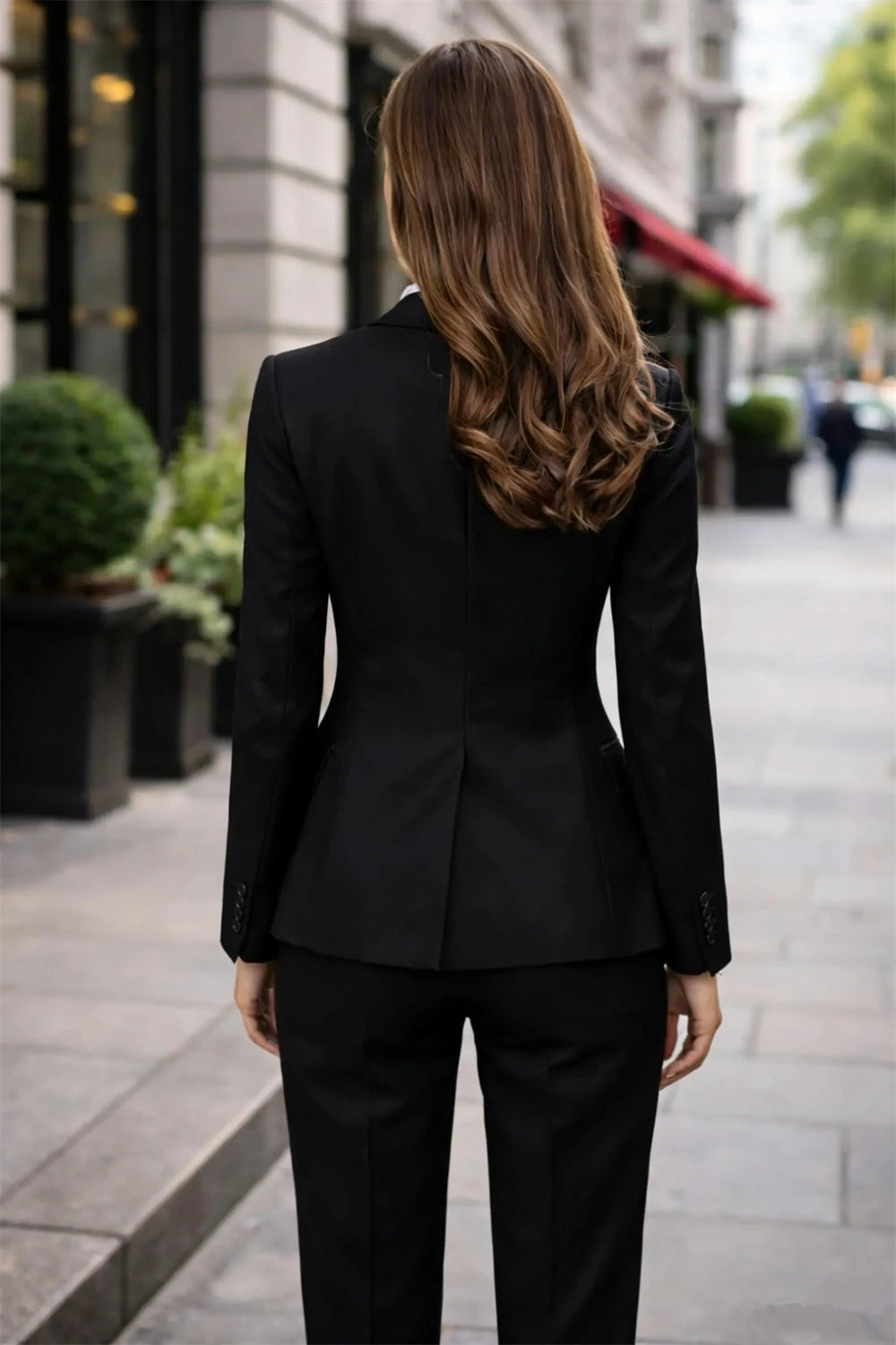 New Black Women's Tuxedo Suit 3 Pcs Elegant Formal Pant Set Formal Office Lady Blazer Set (Jacket+Vest+Pants) Tailor Made