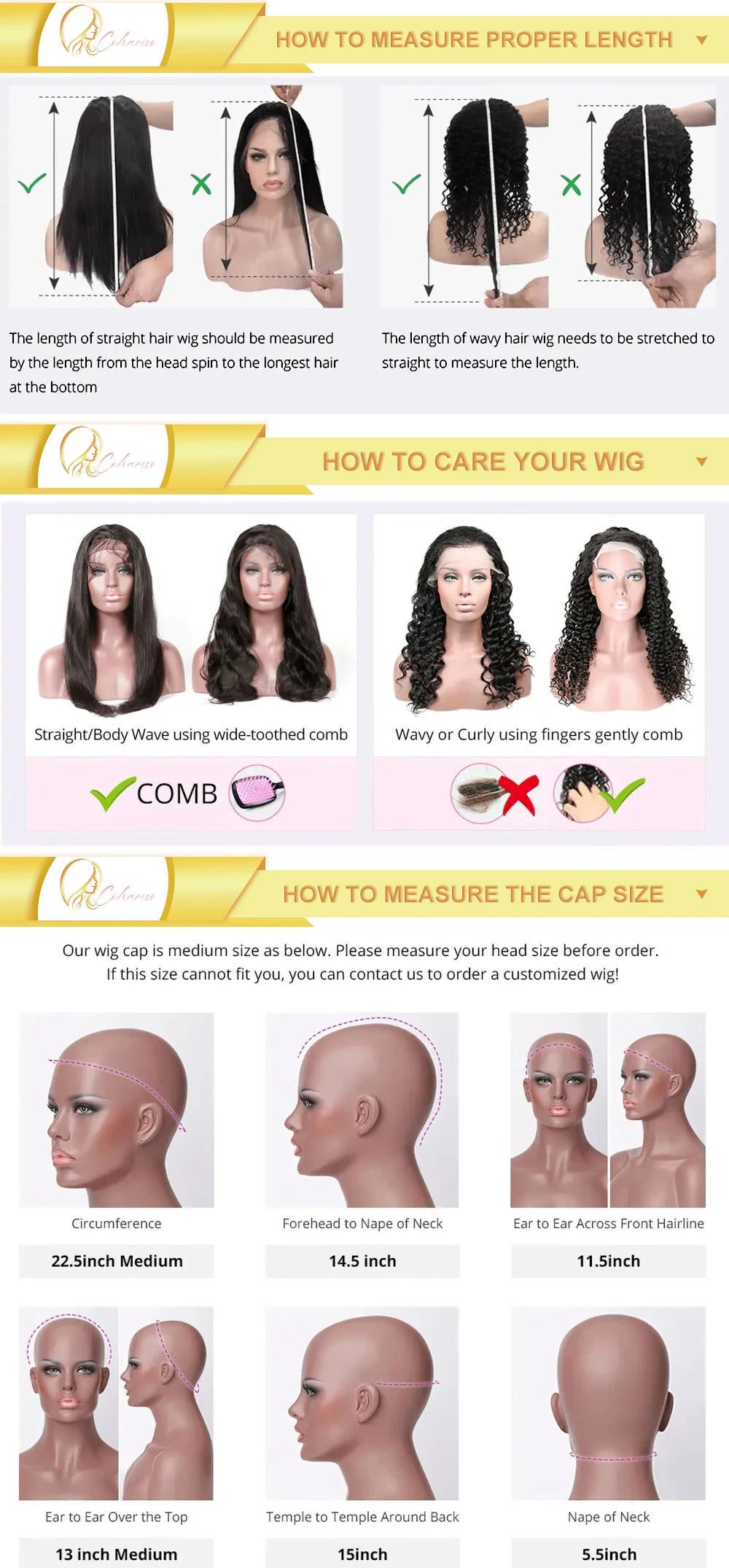 Glueless Deep Curly Brazilian Full Lace Wig For Women