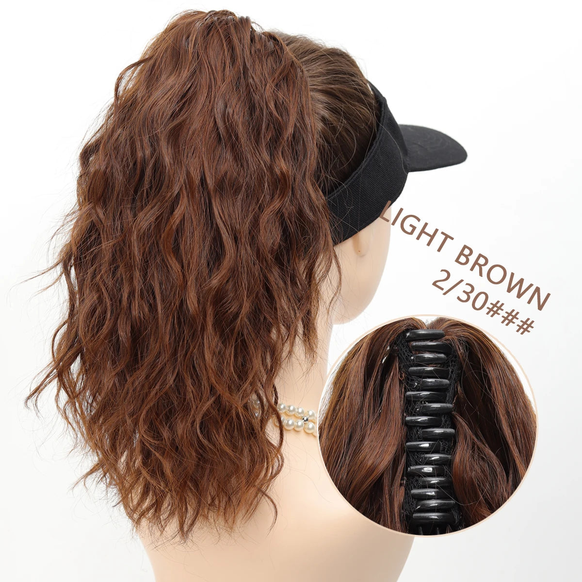 Frosted Water Wave Clip In Ponytail Hair Extension For Women