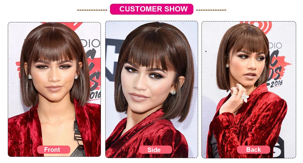 Highlight Blonde Glueless Lace Front Bob Wig for Women