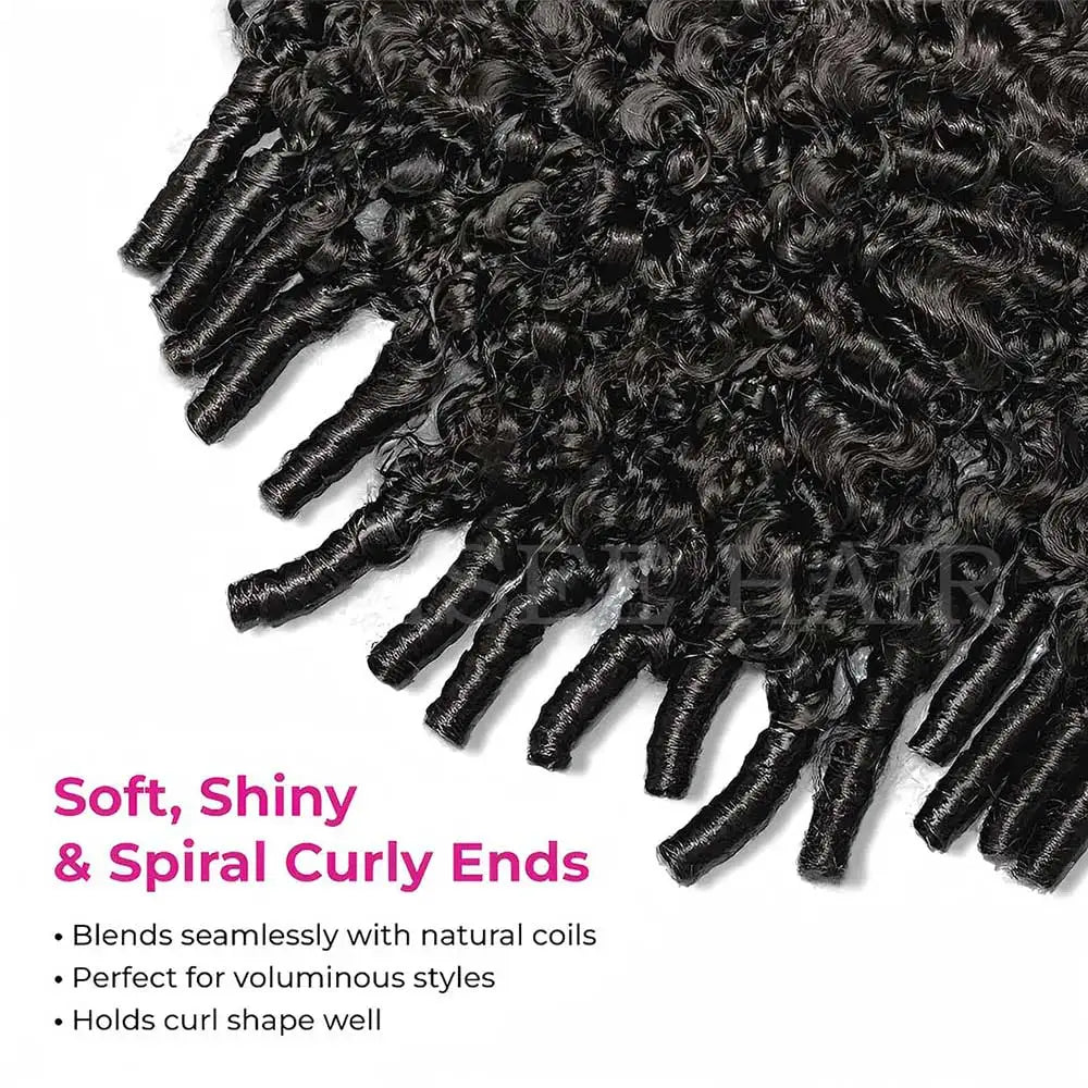 Spiral Kinky Curly Half Wig