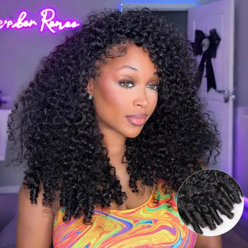 Spiral Kinky Curly Half Wig