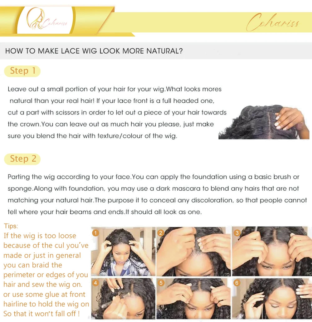 Glueless Deep Curly Brazilian Full Lace Wig For Women