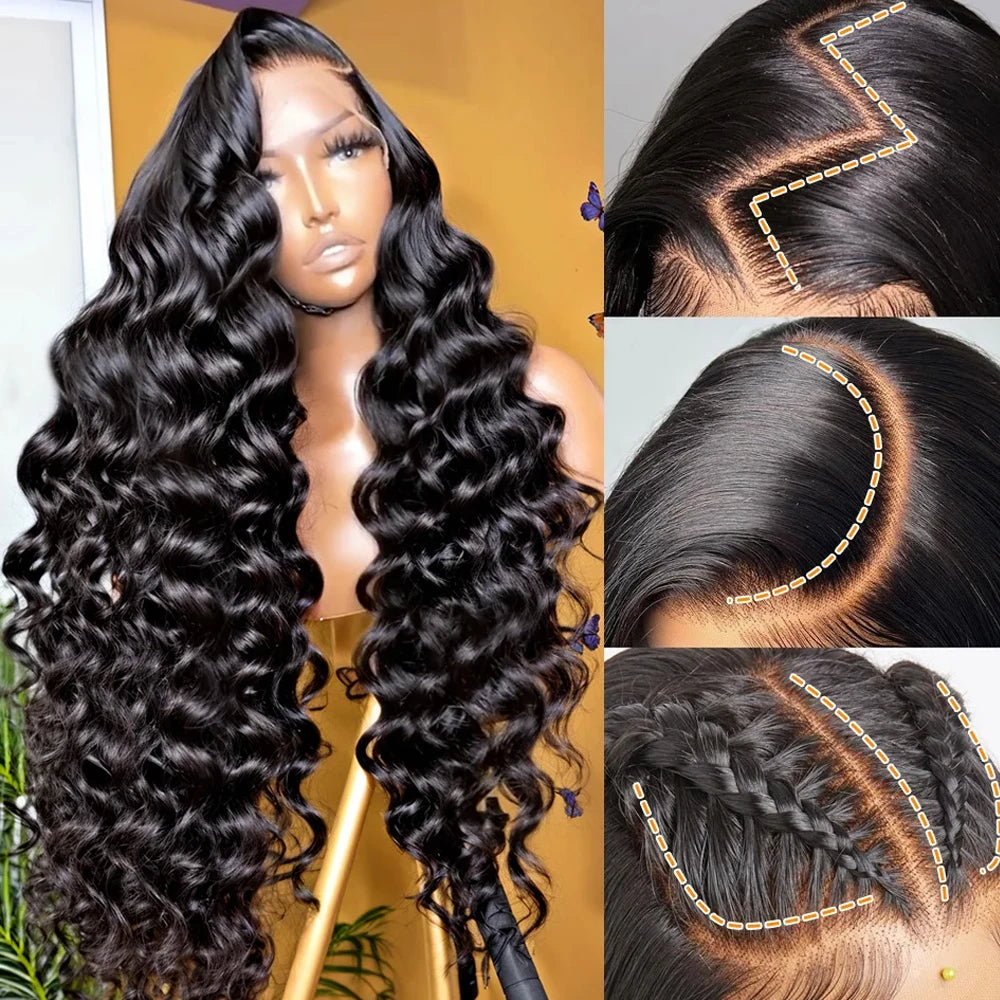 Curly Deep Wave Lace Front Brazilian Human Hair Wig for Women